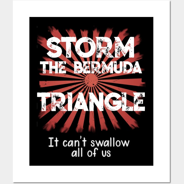 Storm The Bermuda Triangle | Alien Meme Wall Art by TellingTales